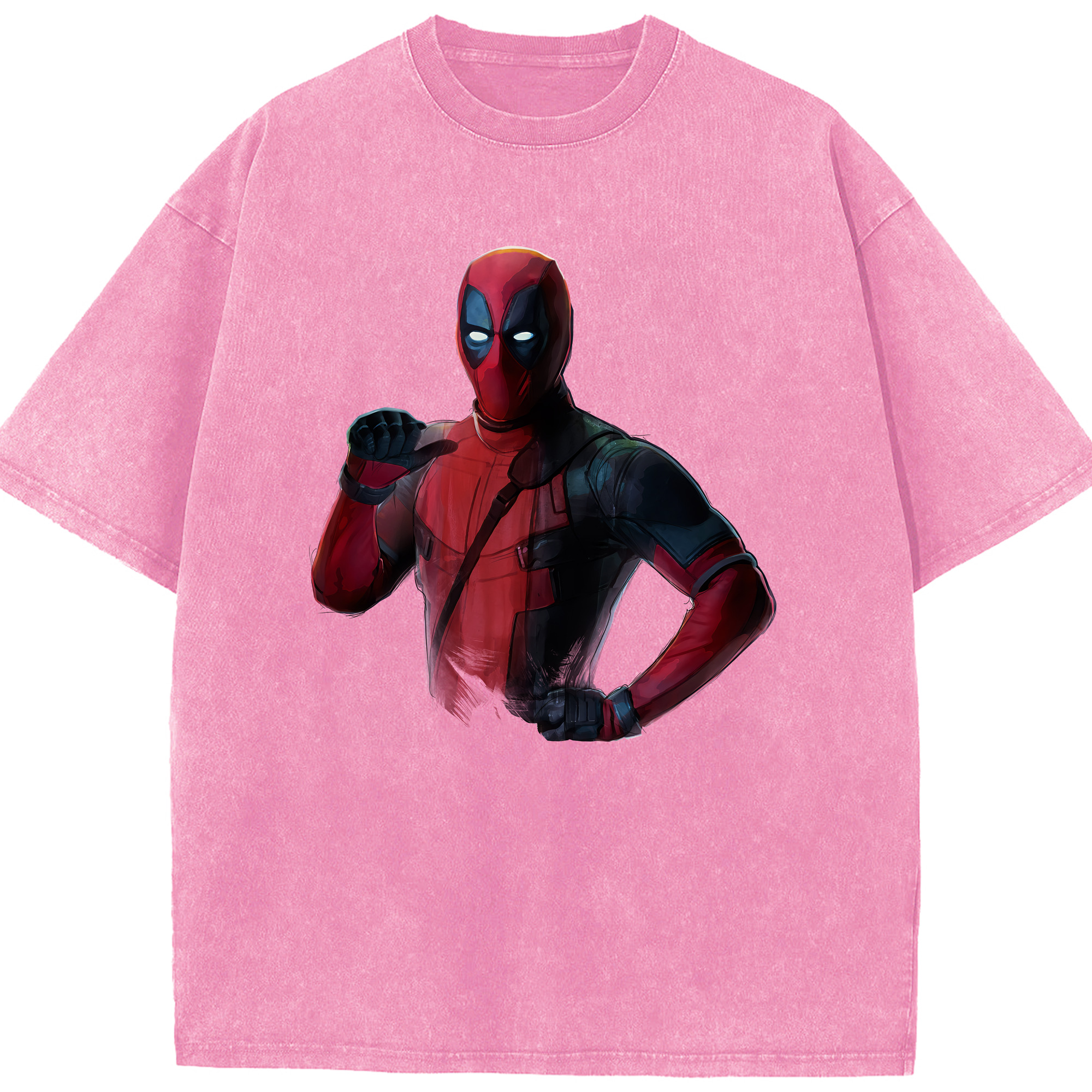 （画像用） Deadpool デッドプール 綿100% ヴィンテージ風 半袖Tシャツ（フロントプリント）